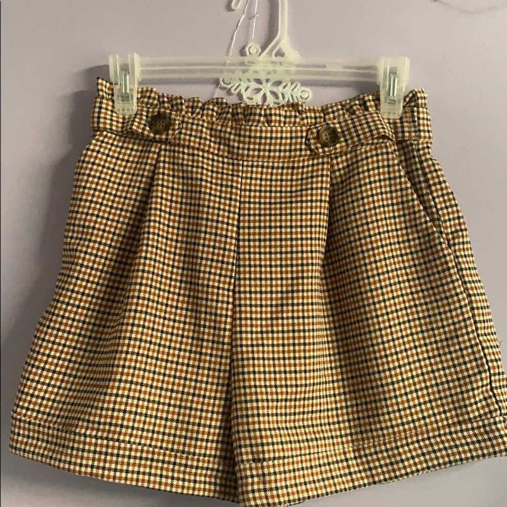 forever 21: plaid paperbag shorts